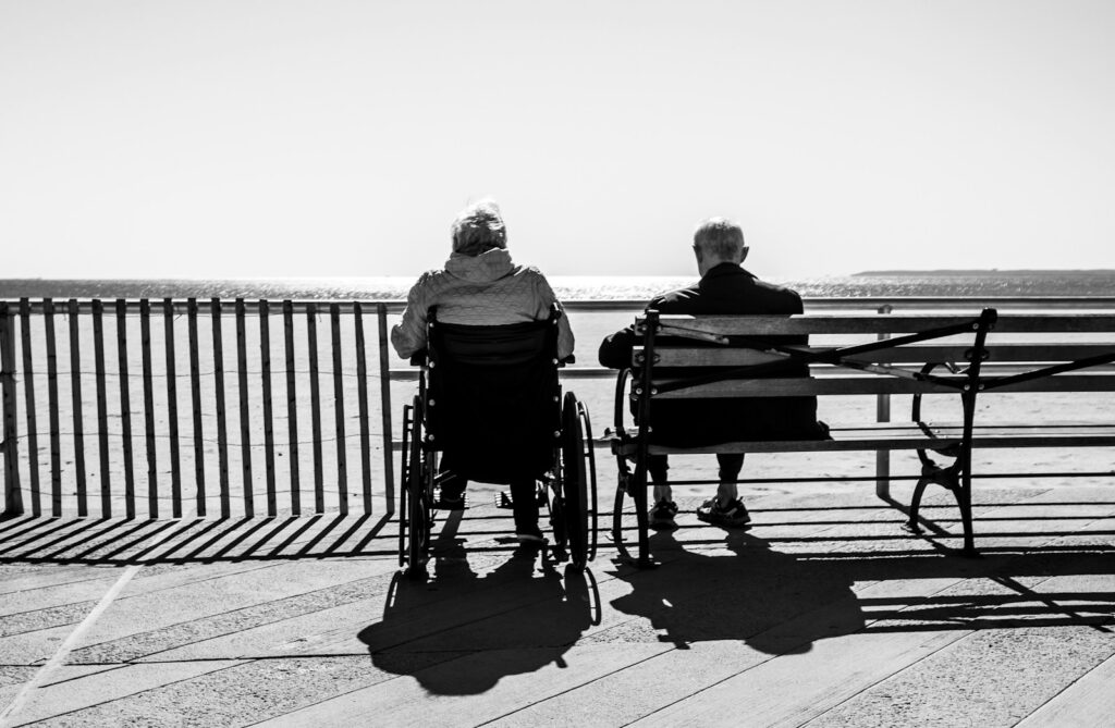 couple sitting on the bench